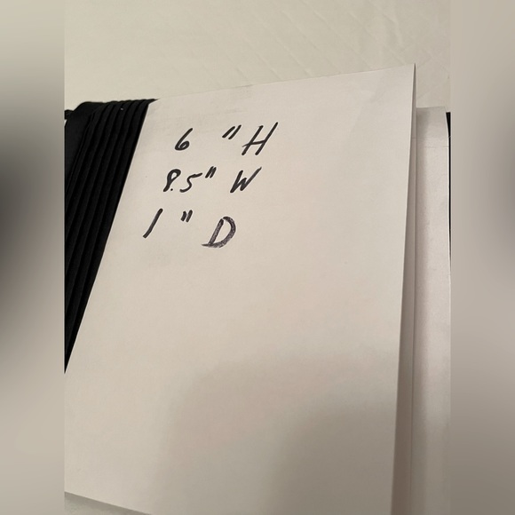 ⬇️ 26.00 ⬇️ Veneto black satin evening clutch with a satin corded strap. - Picture 6 of 6